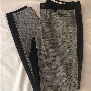 DKNY Gray and Black Knit Ponte Joggers